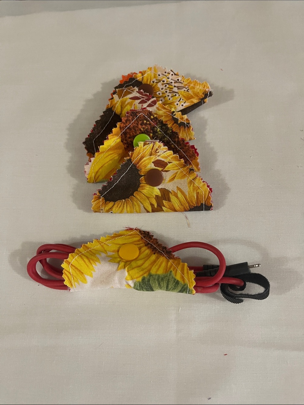 Sunflower Cable Wraps Accessory Pack - Yellow Sunflower